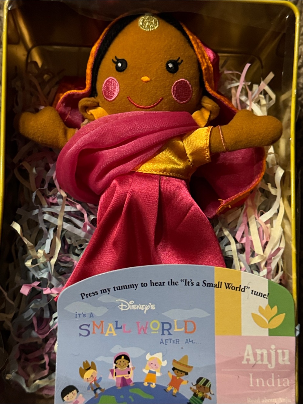 Disney Small World Anju India Plush Doll - Pink & Gold - Picture 2 of 6
